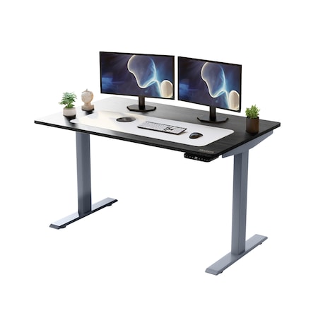 Uncaged Ergonomics RiseUpElectricStandingDesk60X30BlackDesktopDualMotorMemory, RUgbkMDF60 RUgbkMDF60